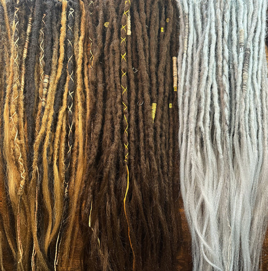 Full set of custom single locs - any colour available